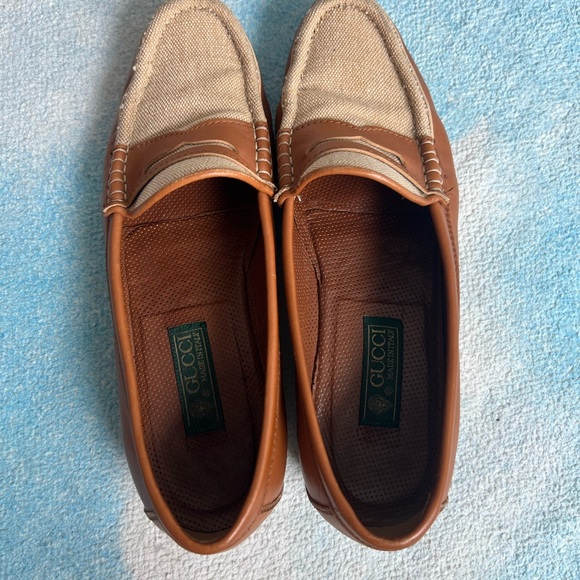 Gucci Men's Tan and Cream Loafers - Picture 9 of 9